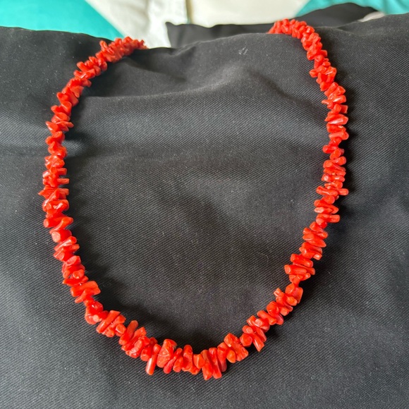Vintage Native American Navajo Bench Beads Salmon Coral Necklace